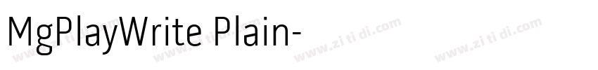 MgPlayWrite Plain字体转换